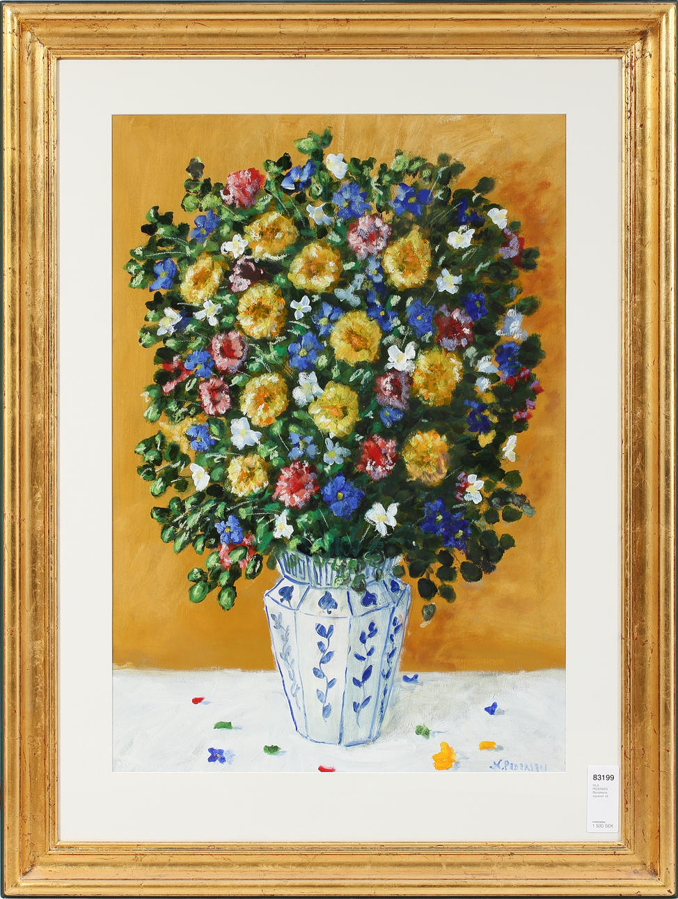 NILS PEDERSEN. Blandteknik, signerad.