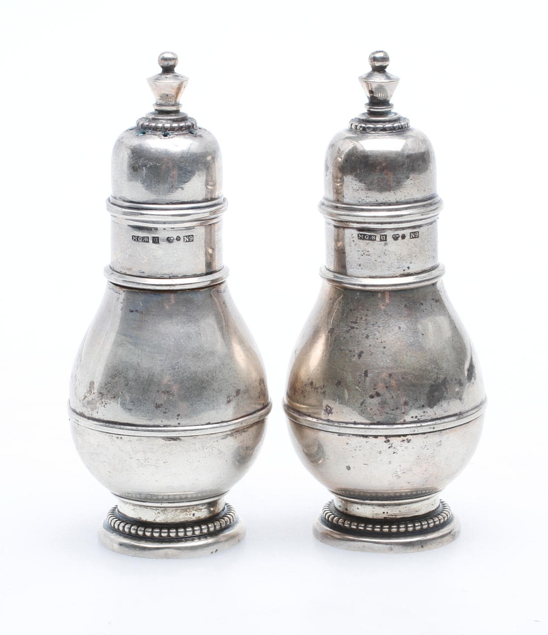 SALT-OCH PEPPARKAR, silver, MGAB, Uppsala 1963, vikt ca 68,1 gram.