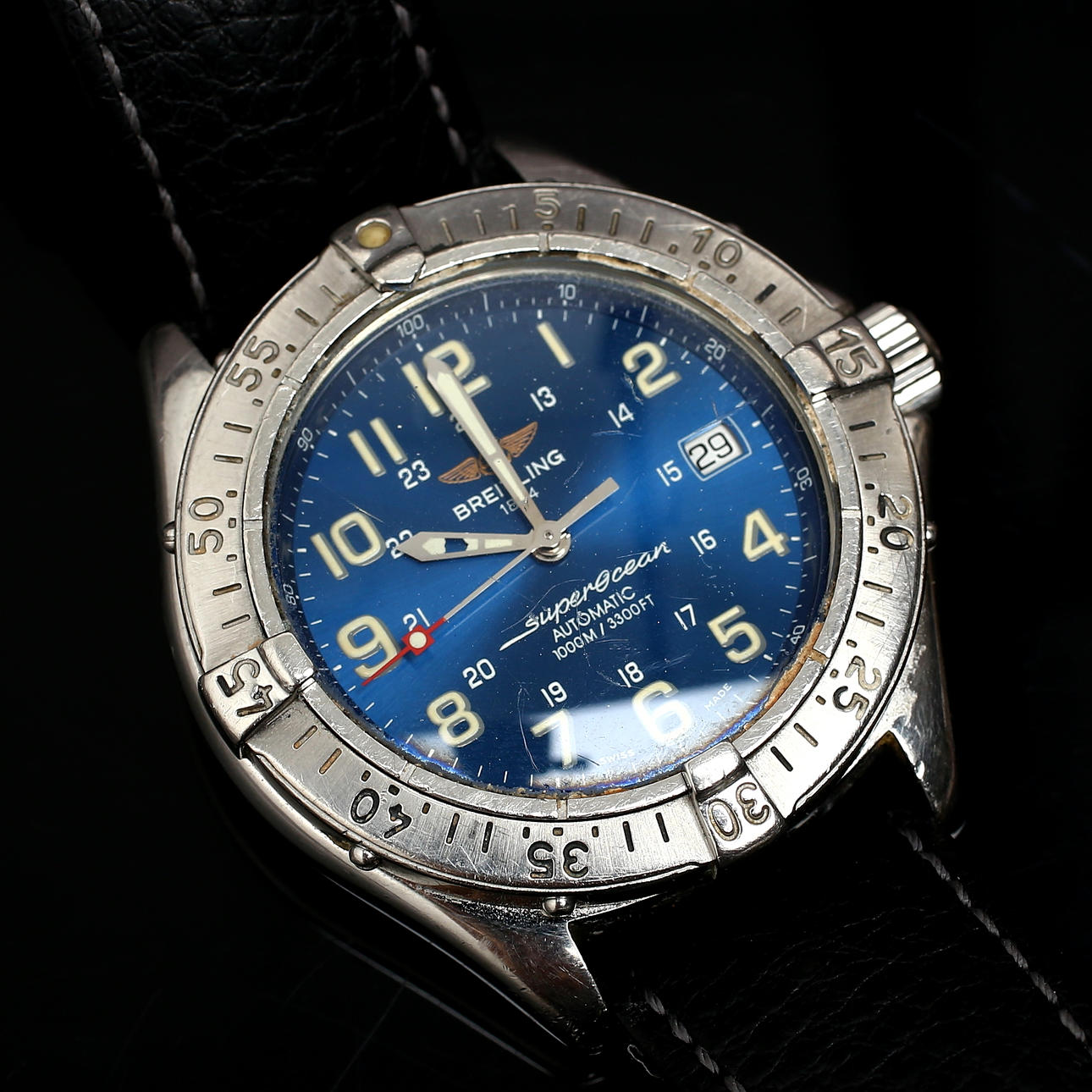 BREITLING, wristwatch so-called diving watch, "Super Ocean", automatic, steel, 1000M/3300FT.