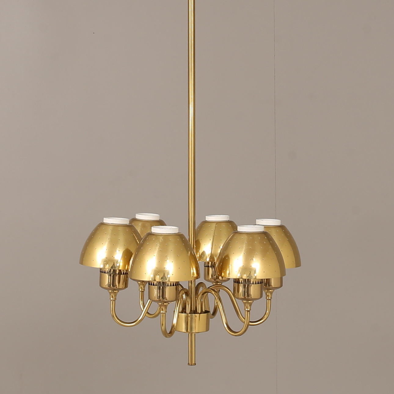 HANS AGNE JAKOBSSON, ceiling lamp, brass, Markaryd.