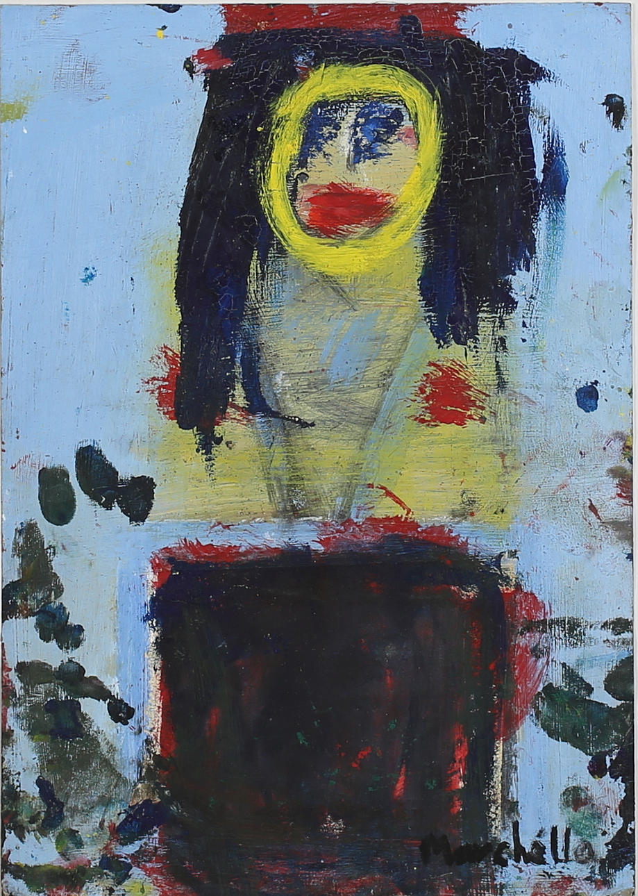 MARCHELLO. Ansikte. Olja på duk. Signerad.