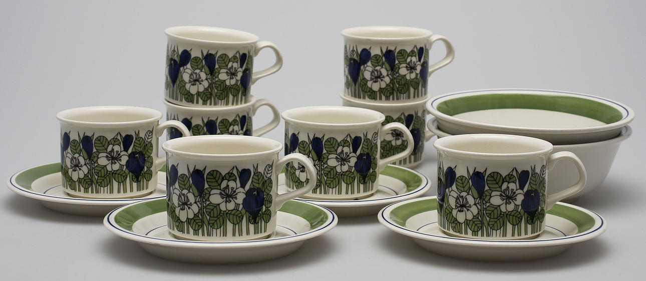 PARTI FRUKOSTPORSLIN, porslin, bla Arabia och Rosenthal.