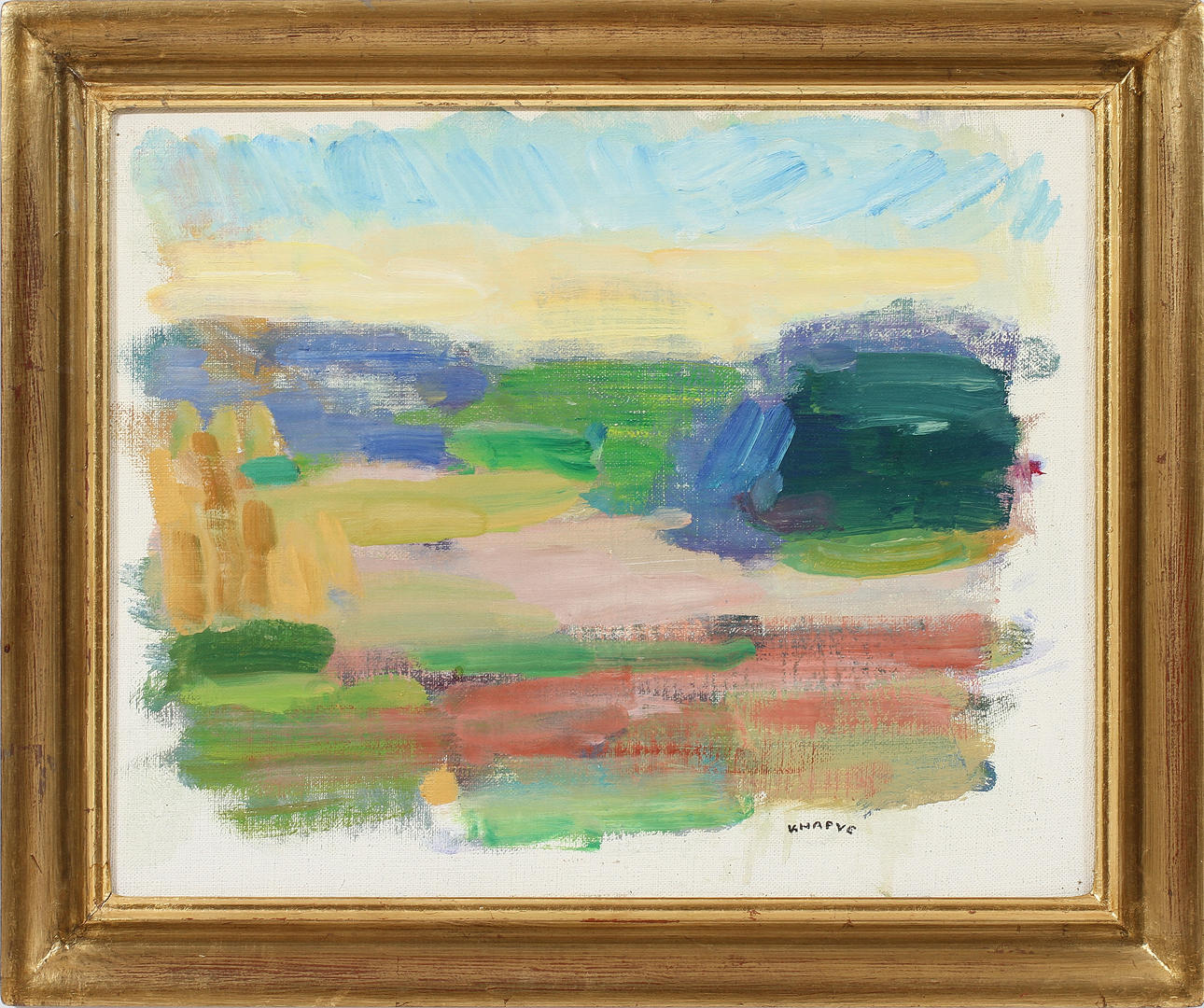 NILS FOLKE KNAFVE. Olja på pannå, signerad.