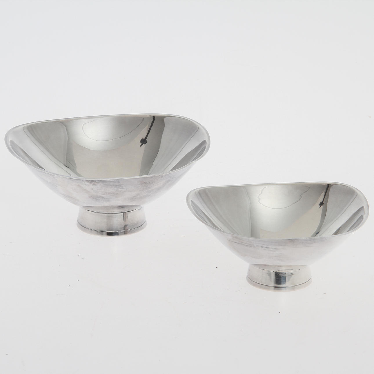 SKÅLAR, 2 st, silver, Gustaf Janson för C.G Hallberg 1957-1958, ca 260 gram.