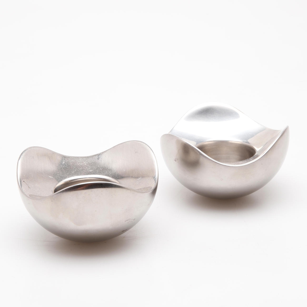 Et par lysestager, Bloom, rustfrit stål, Georg Jensen.