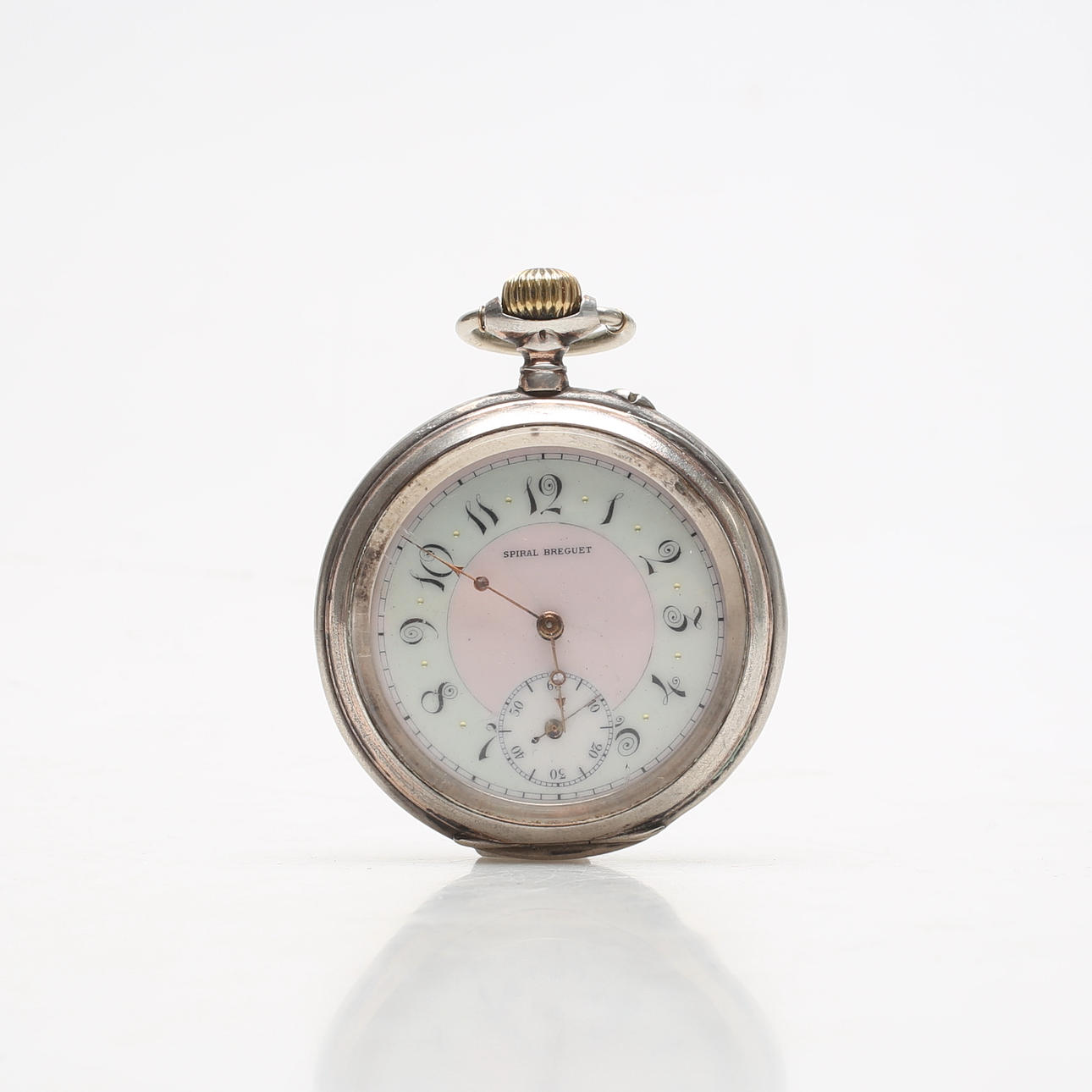 POCKET WATCH, silver, Spiral Breguet.