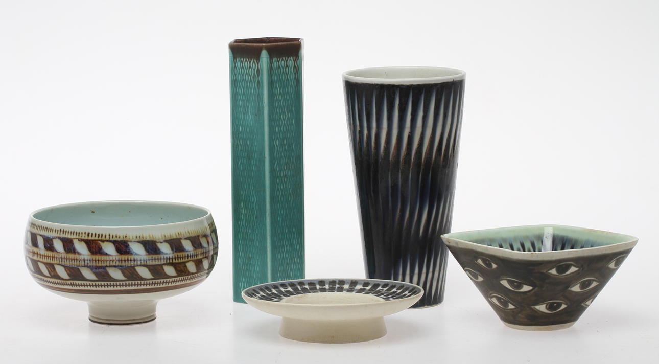 ARTHUR PERCY, 5 delar, keramik, Gefle.