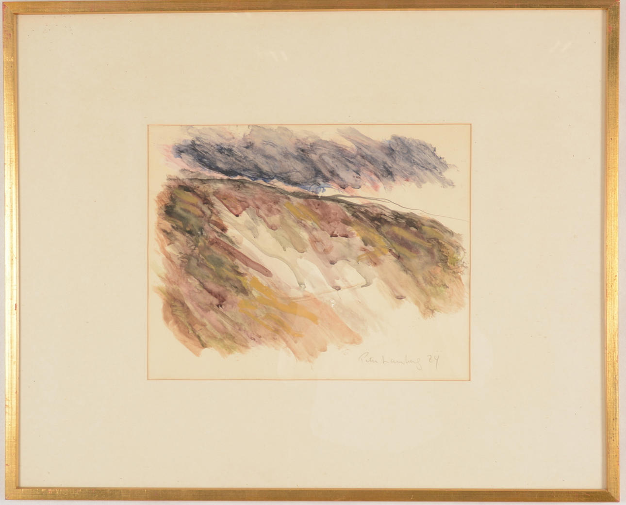 PETER LAMBERG. Akvarell.