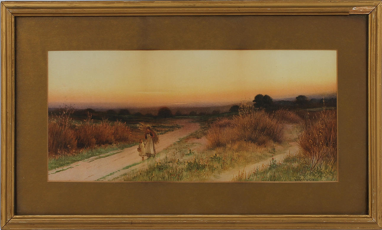 GEORGE OYSTON. Akvarell, signerad.