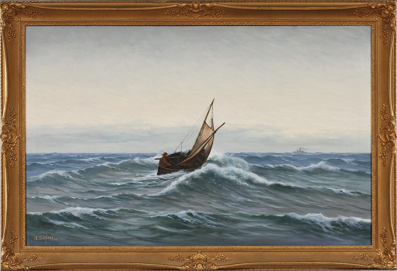 ADOLF SÄFVE. Olja på duk, signerad.