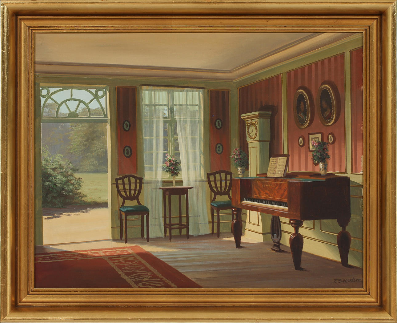 FREDRIK WILHELM SVENDSEN. Olja på duk, signerad.