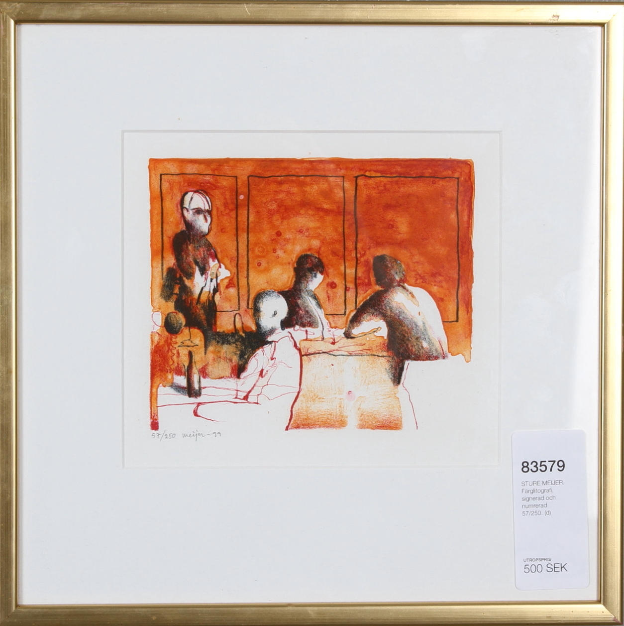 STURE MEIJER. Färglitografi, signerad och numrerad 57/250.