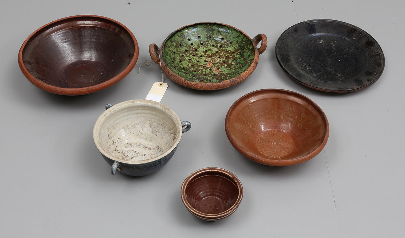 FAT mm, 6 delar, lergods, 1800-tal.