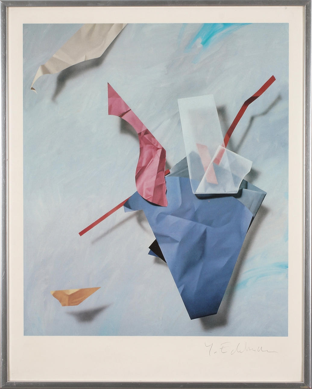 YRJÖ EDELMANN. Komposition, affisch, signerad.