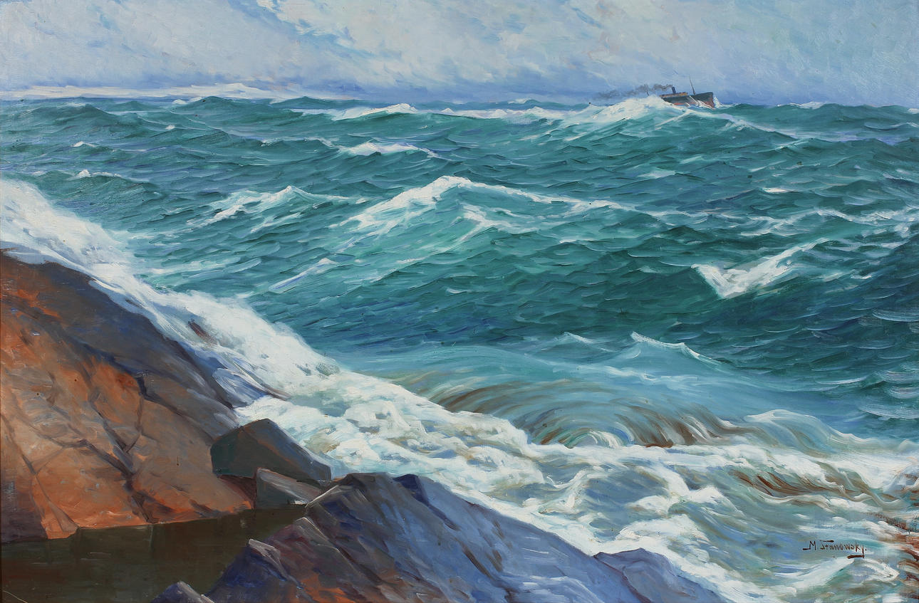 MIKAEL STANOWSKY. Olja på pannå, signerad.