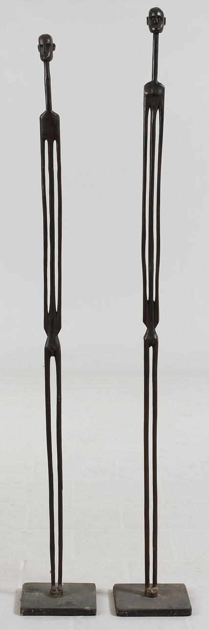 SKULPTURER, ett par, Afrika, 1900-tal.