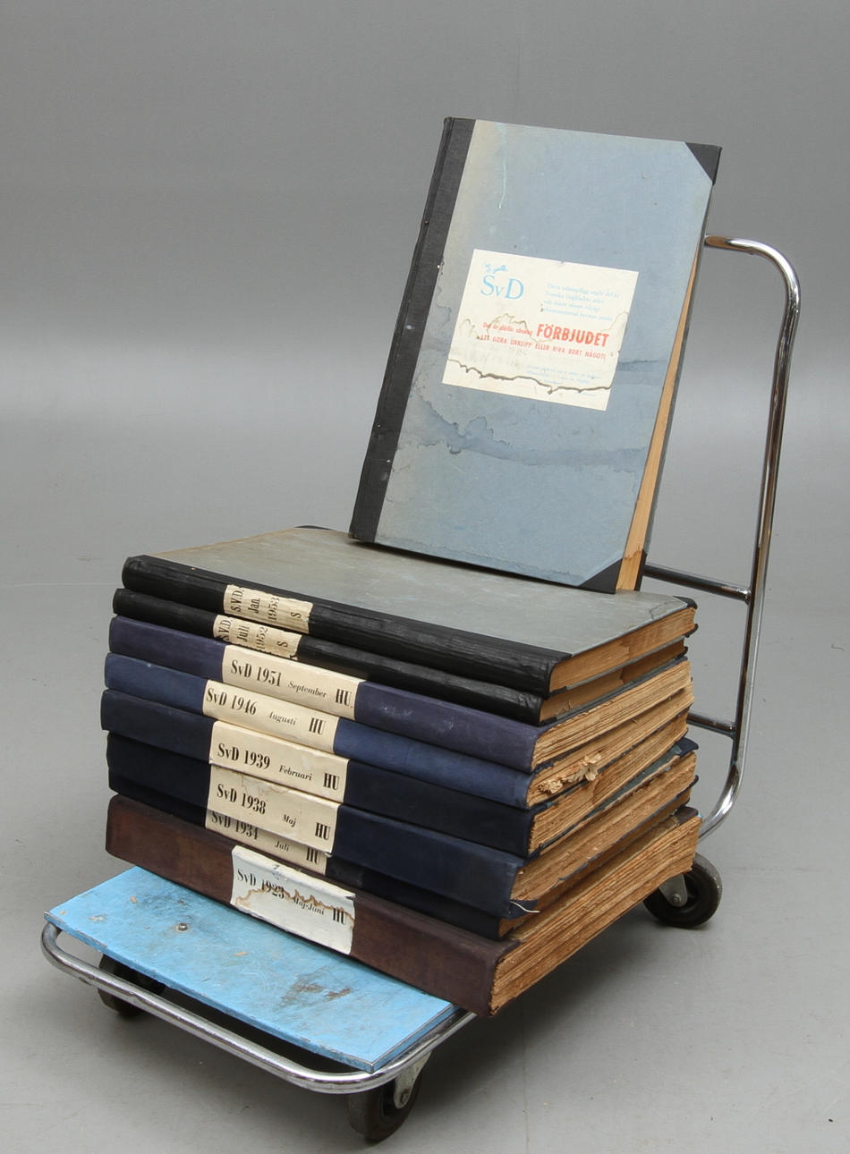 SVENSKA DAGBLADET, inbundna, 9 volymer, 1900-tal.