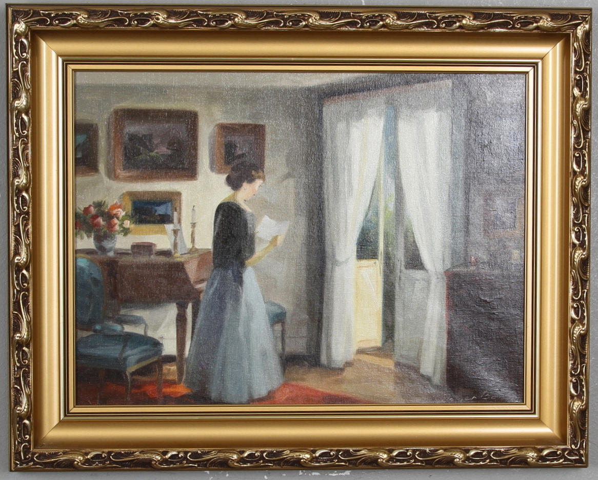 INGER BOO. Danmark, olja på duk, signerad.