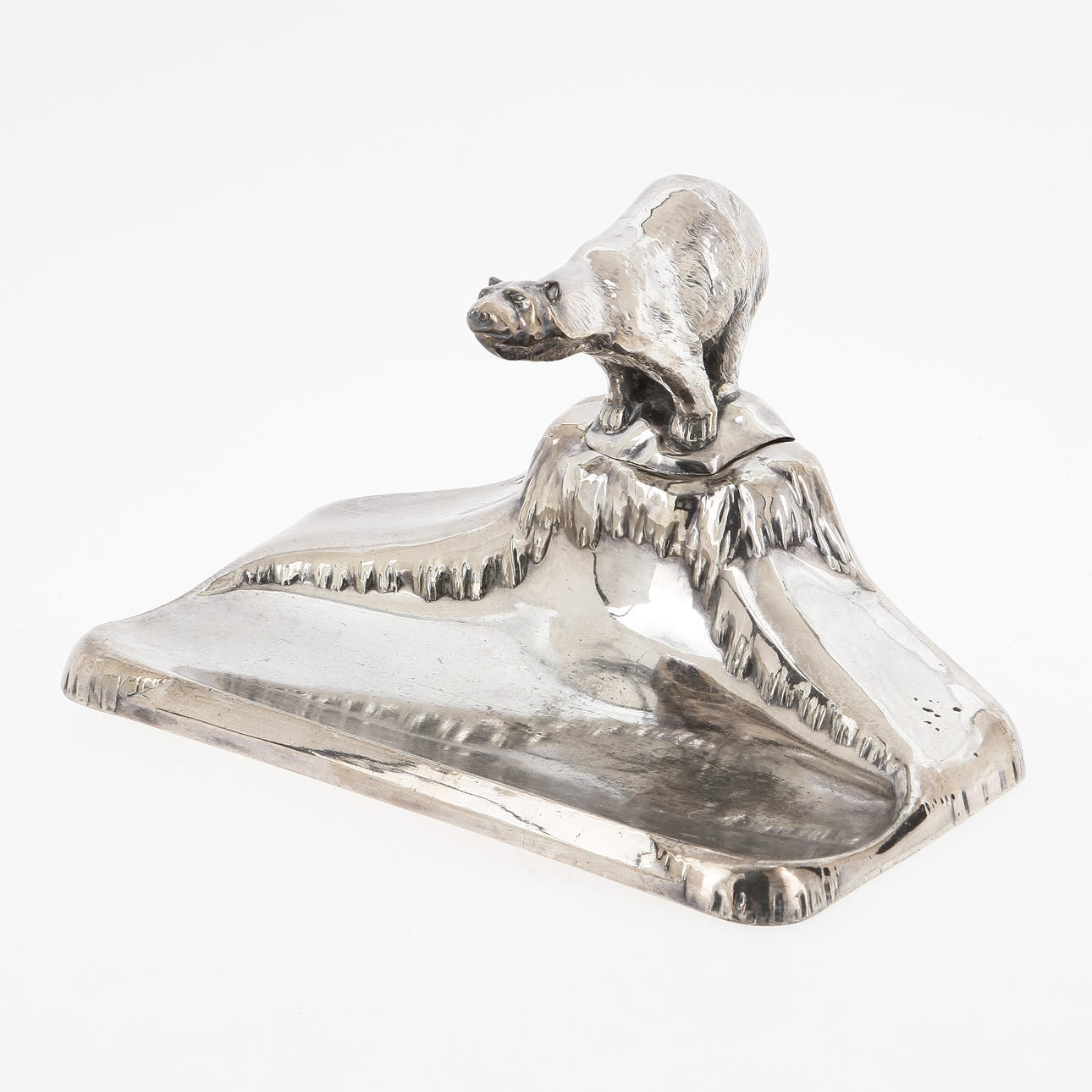 SKRIVSTÄLL, nysilver, jugend, tidigt 1900-tal.