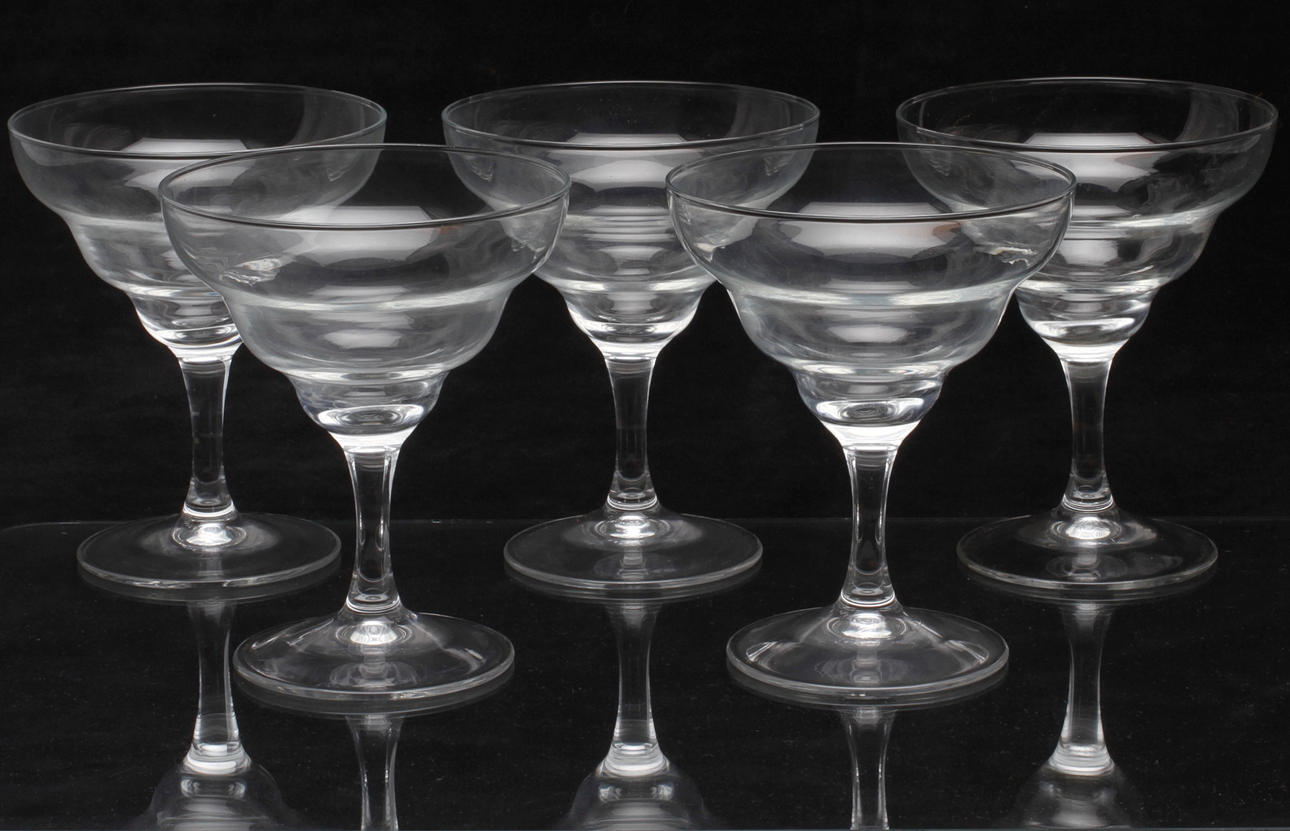 DESSERTSKÅLAR, 5 delar, glas, Frankrike.