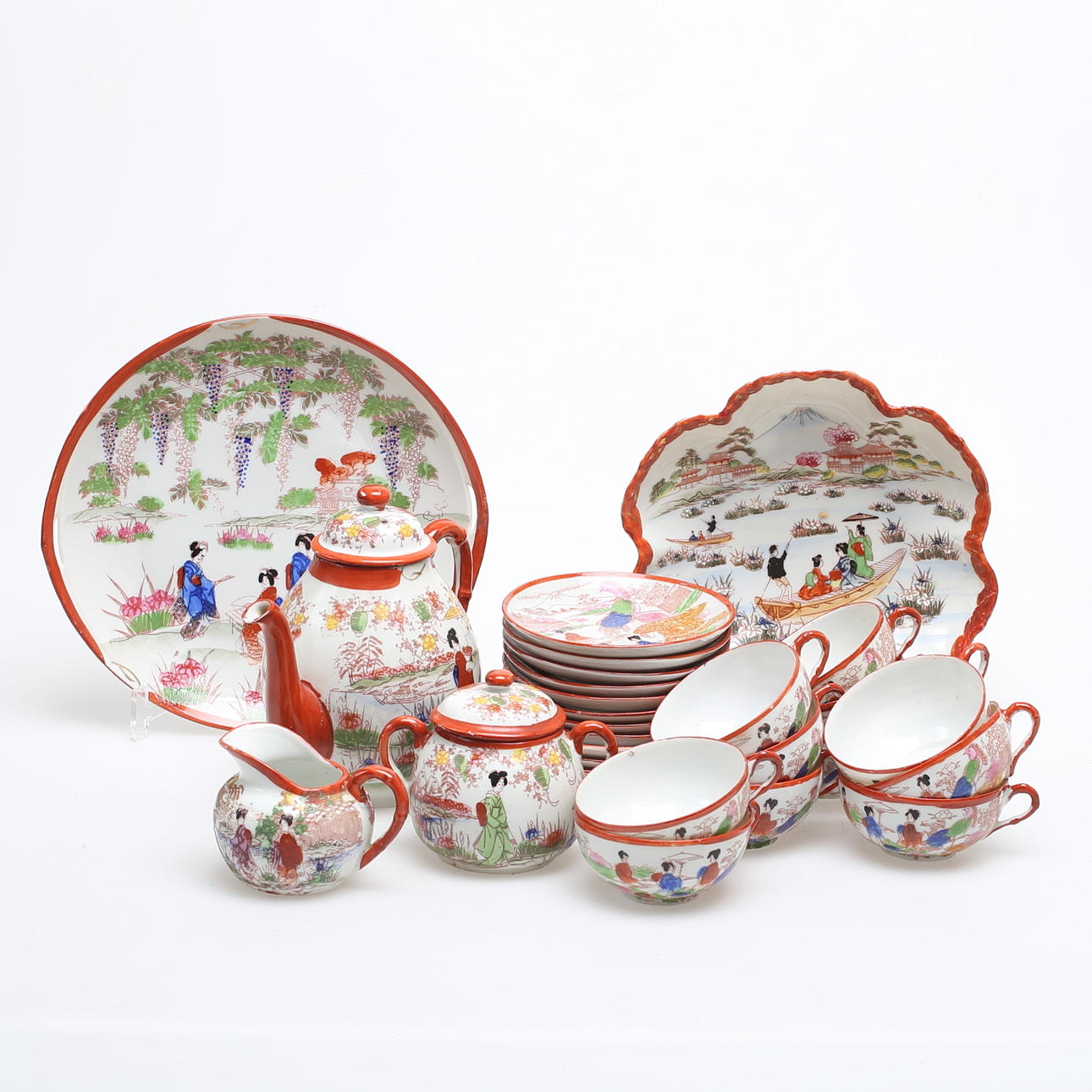 KAFFESERVIS, 28 delar, kinesisk modell.