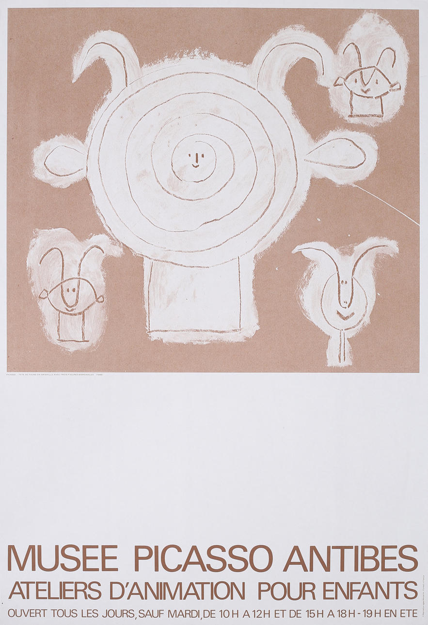 POSTER, offset print, Musee Picasso Antibes, unsigned.