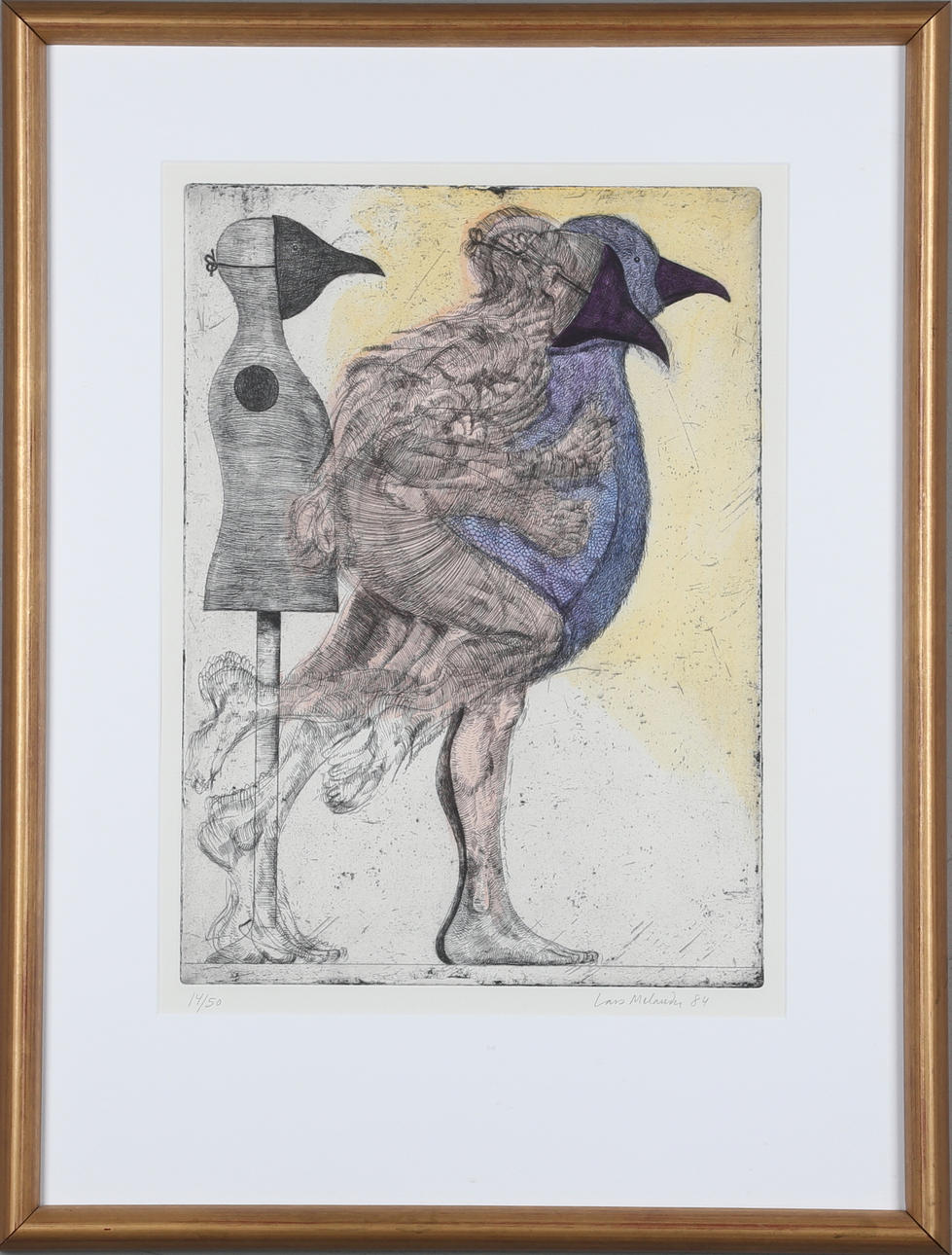 LARS MELANDER. color etching, signed, dated -84 and numbered 14/50.