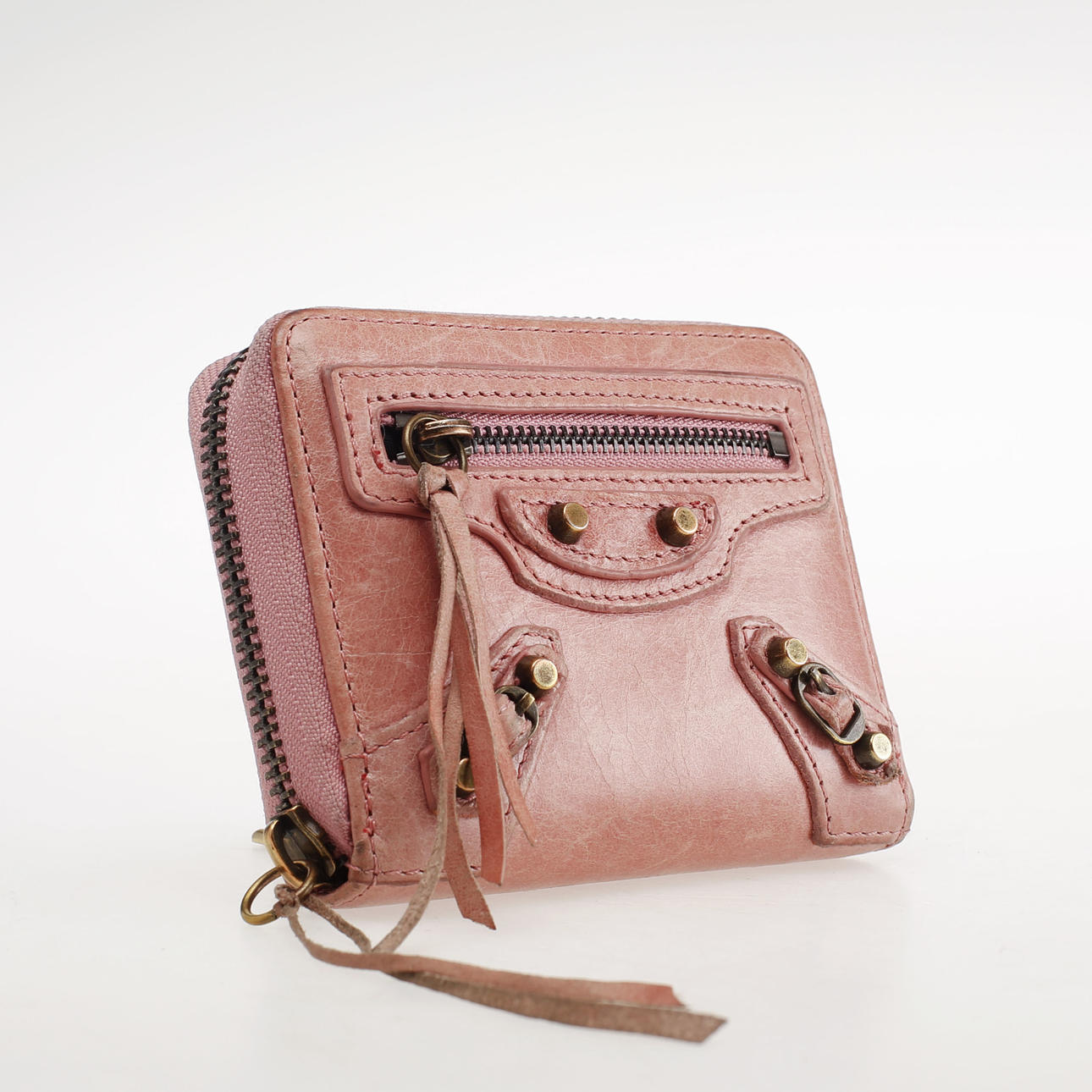 CARTERA, "Cartera compacta de piel", Balenciaga.