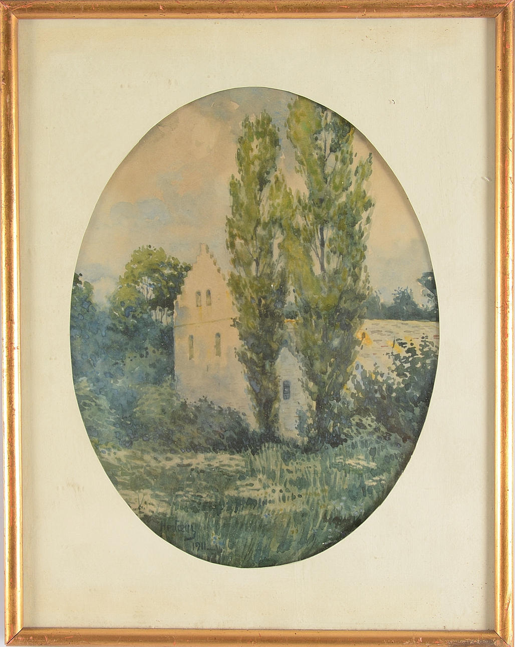 JOHN HEDAEUS. Akvarell.