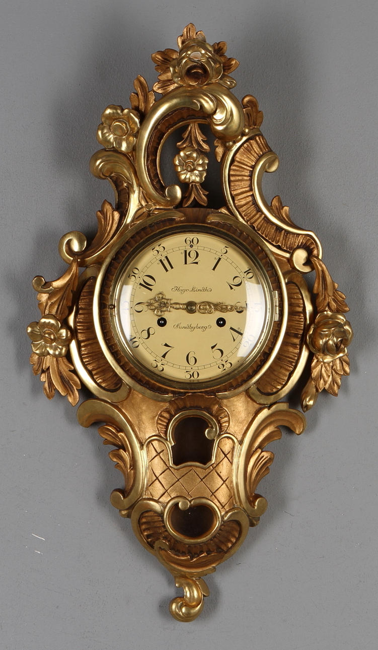 WALL PENDULUM, rococo style, 20th century.