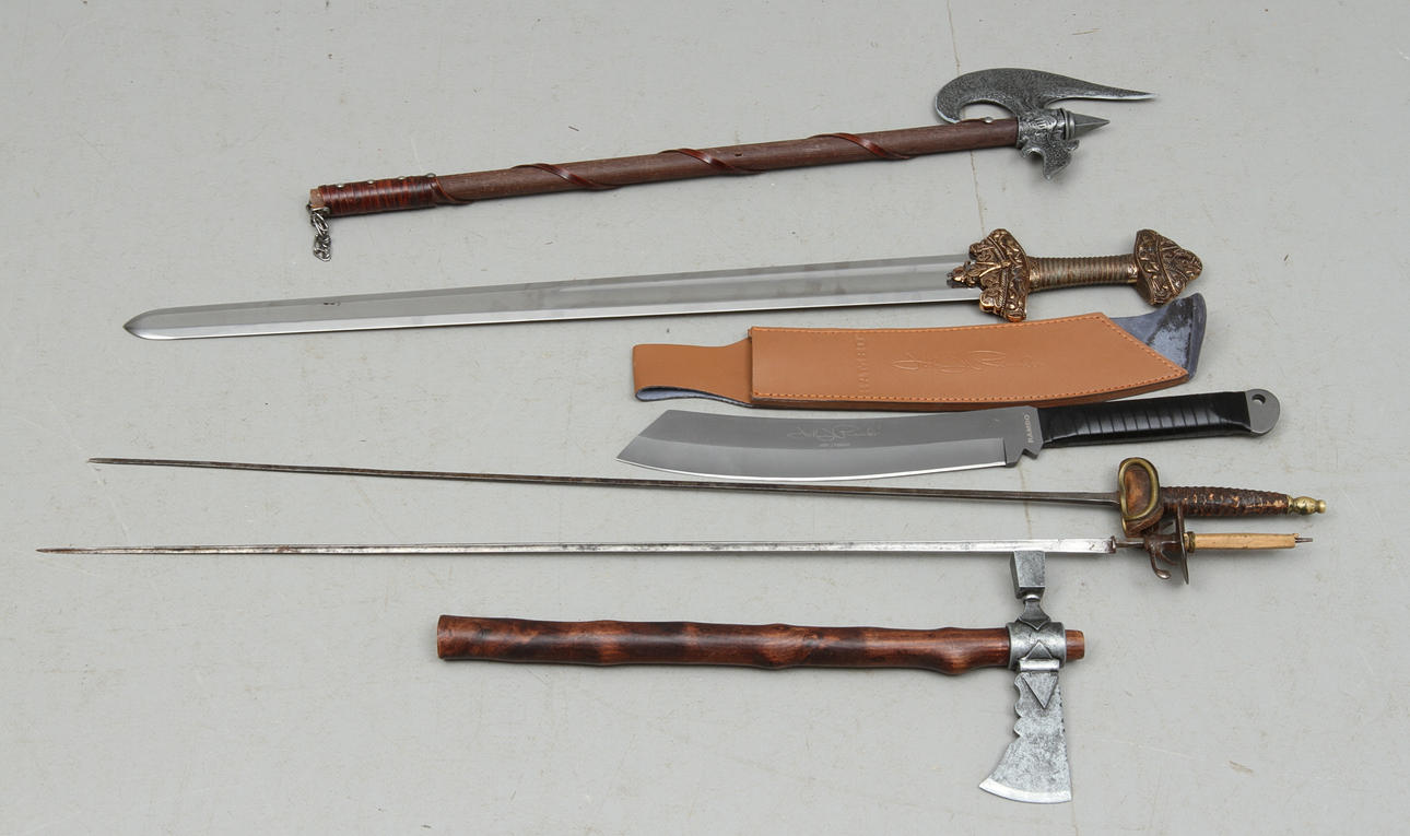 PARTI VAPEN, 6 delar, mestadels replikor.