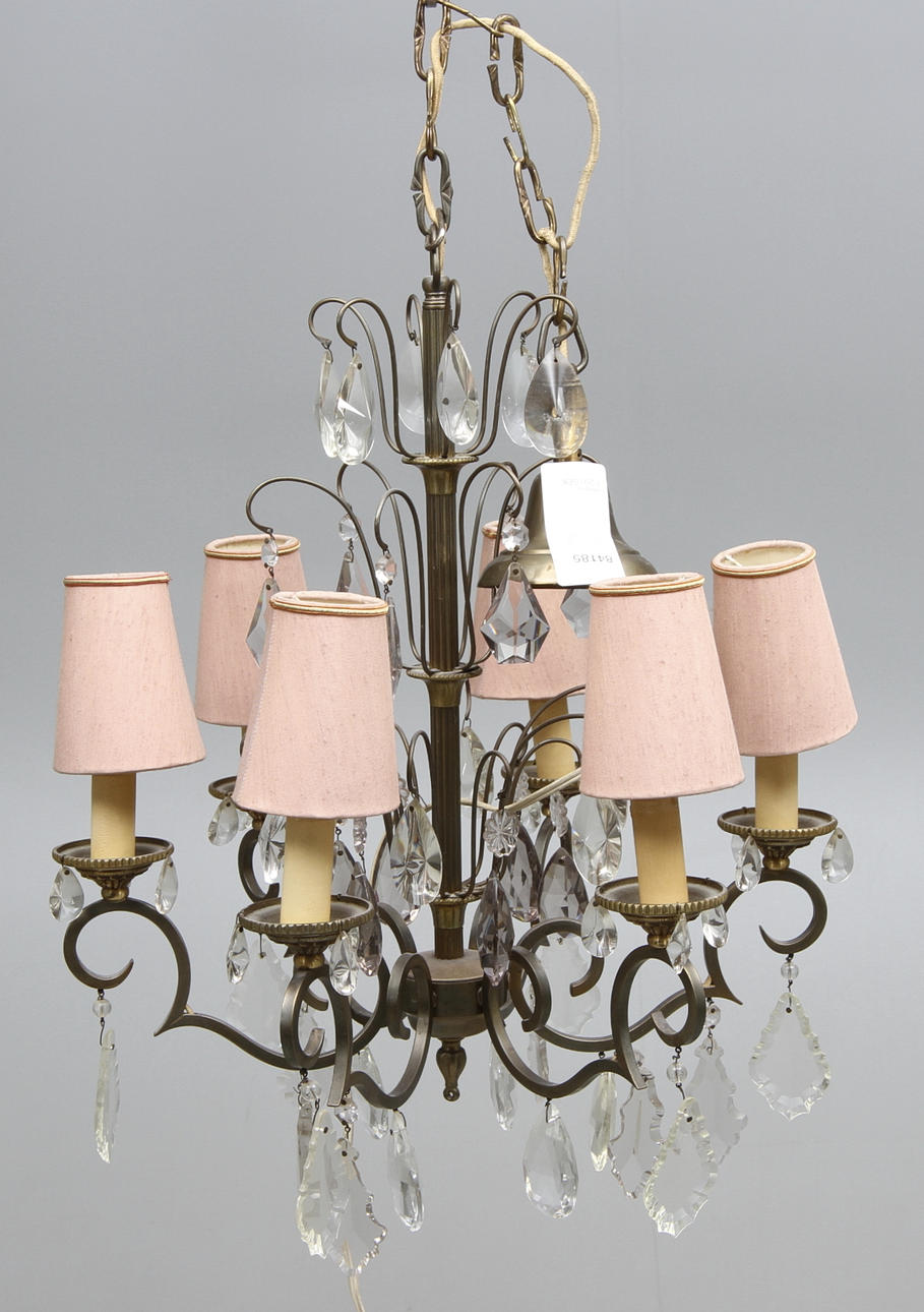 LJUSKRONA, 1900-talets andra hälft. Höjd utan kedja ca 60 cm.