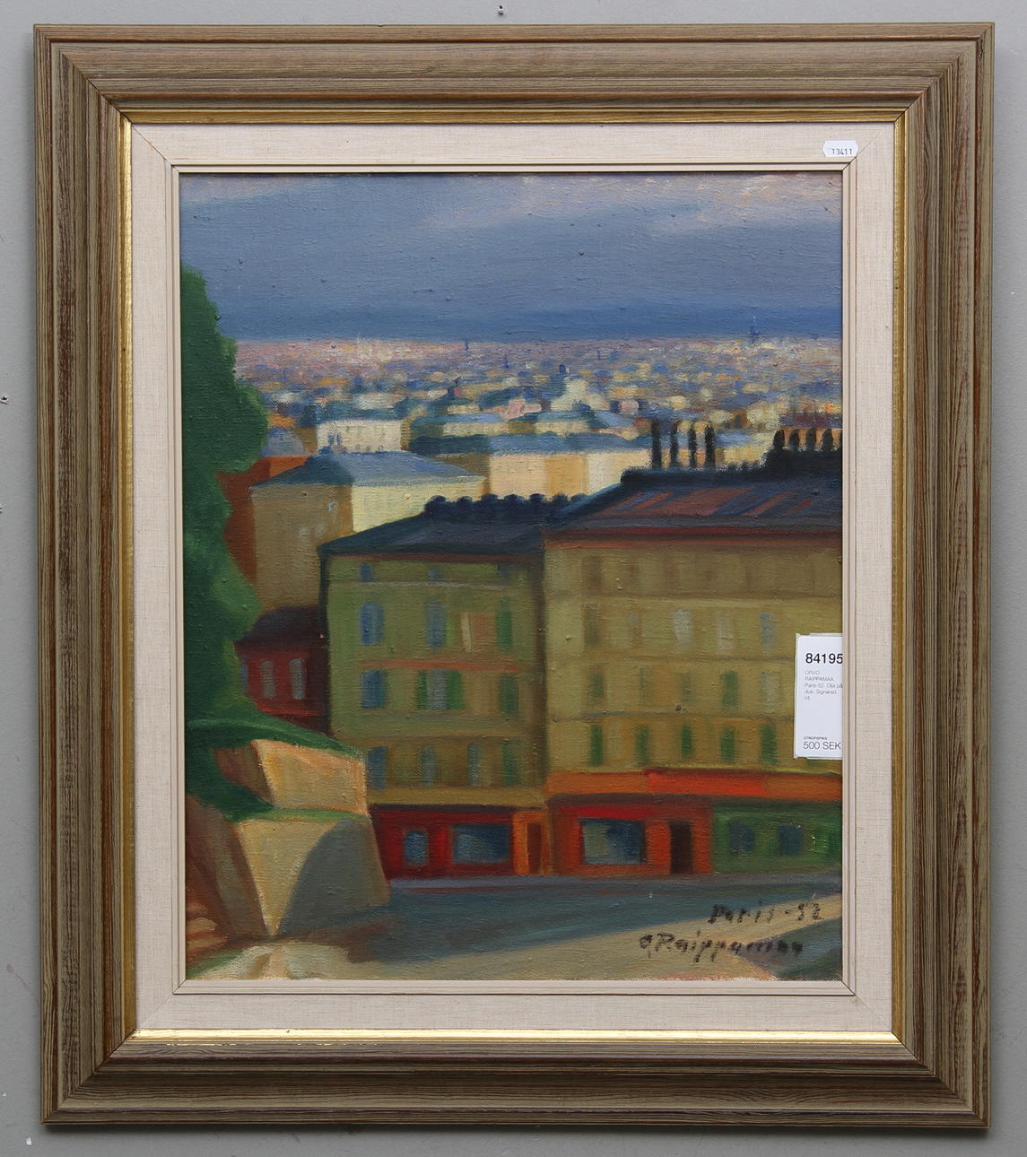 ORVO RAIPPAMAA. Paris-52. Olja på duk. Signerad.