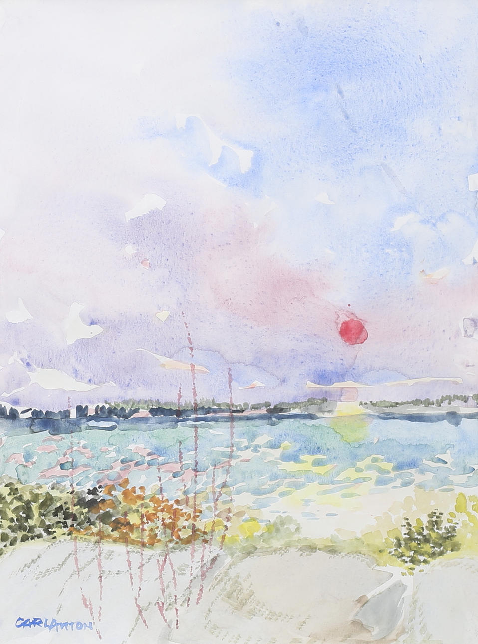 CARL-ANTON AXELSSON. Landscape. Watercolor, signed.