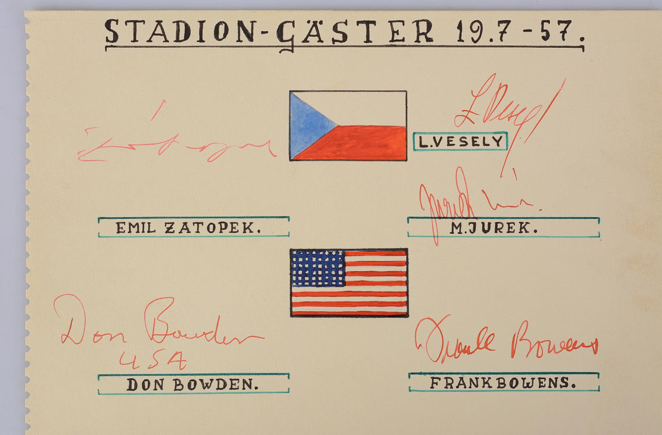 AUTOGRAPH, Emil Zatopek.