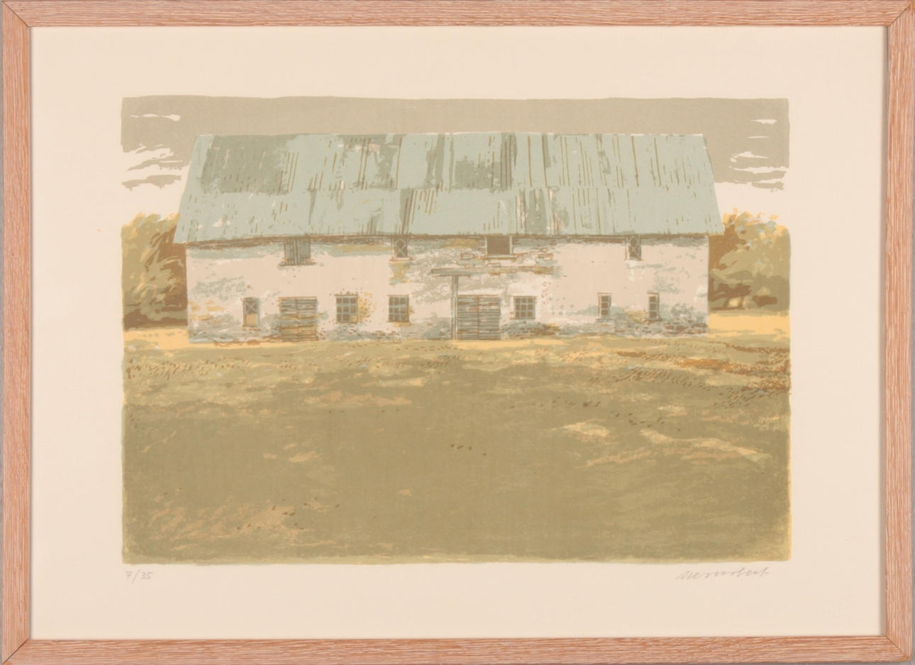 SVEN ROBERT LUNDQUIST. color lithograph, signed and numbered 7/35.