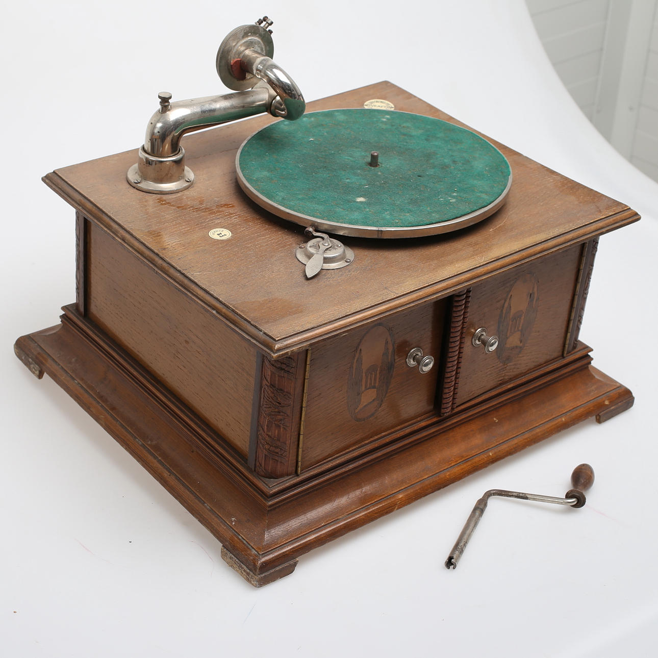 FUNNEL GRAMOPHONE, turn of the century 1800/1900. Sveafon Malmö ...