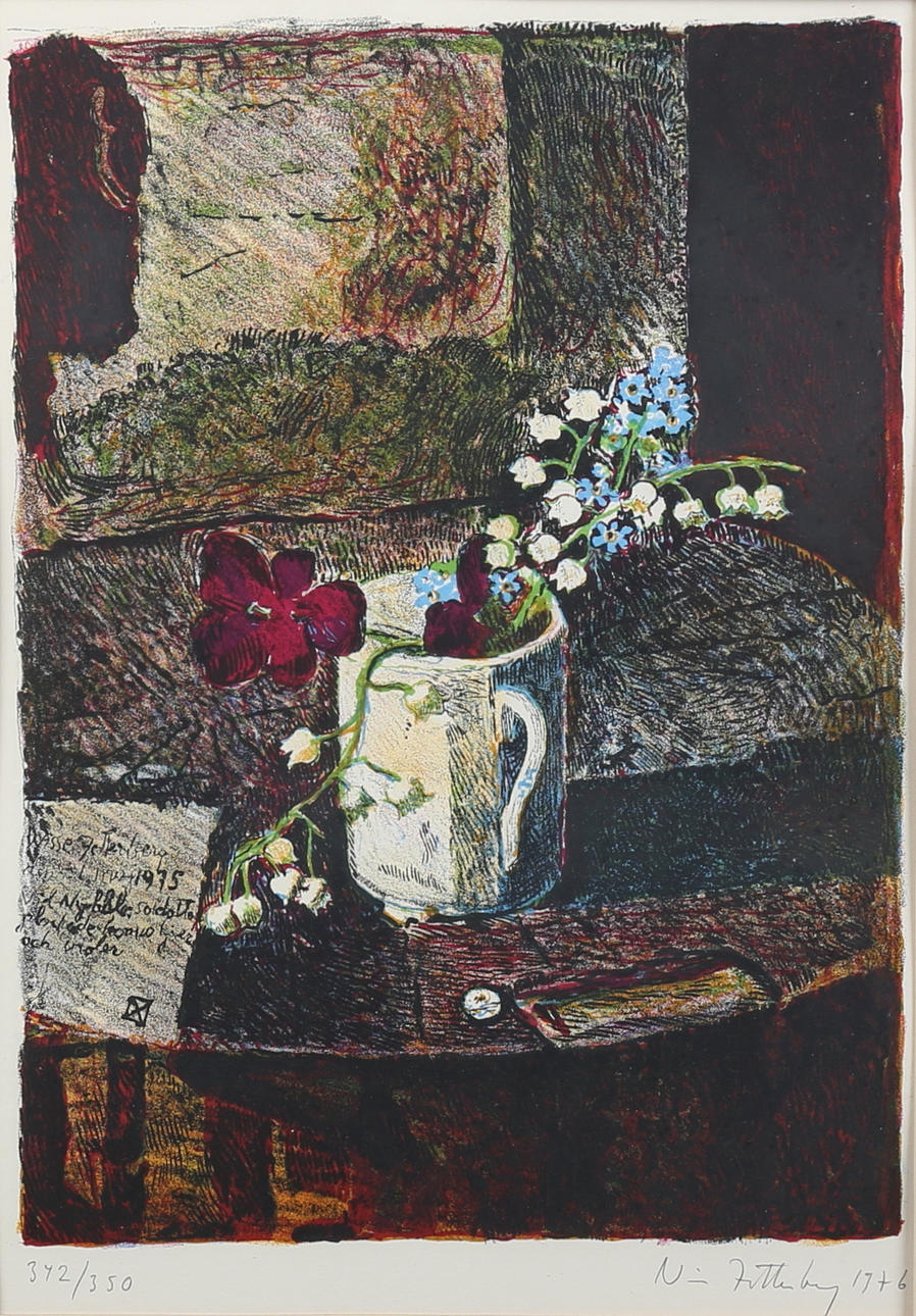 NILS ZETTERBERG. Färglitografi, signerad, daterad 1976, numrerad 342/350.