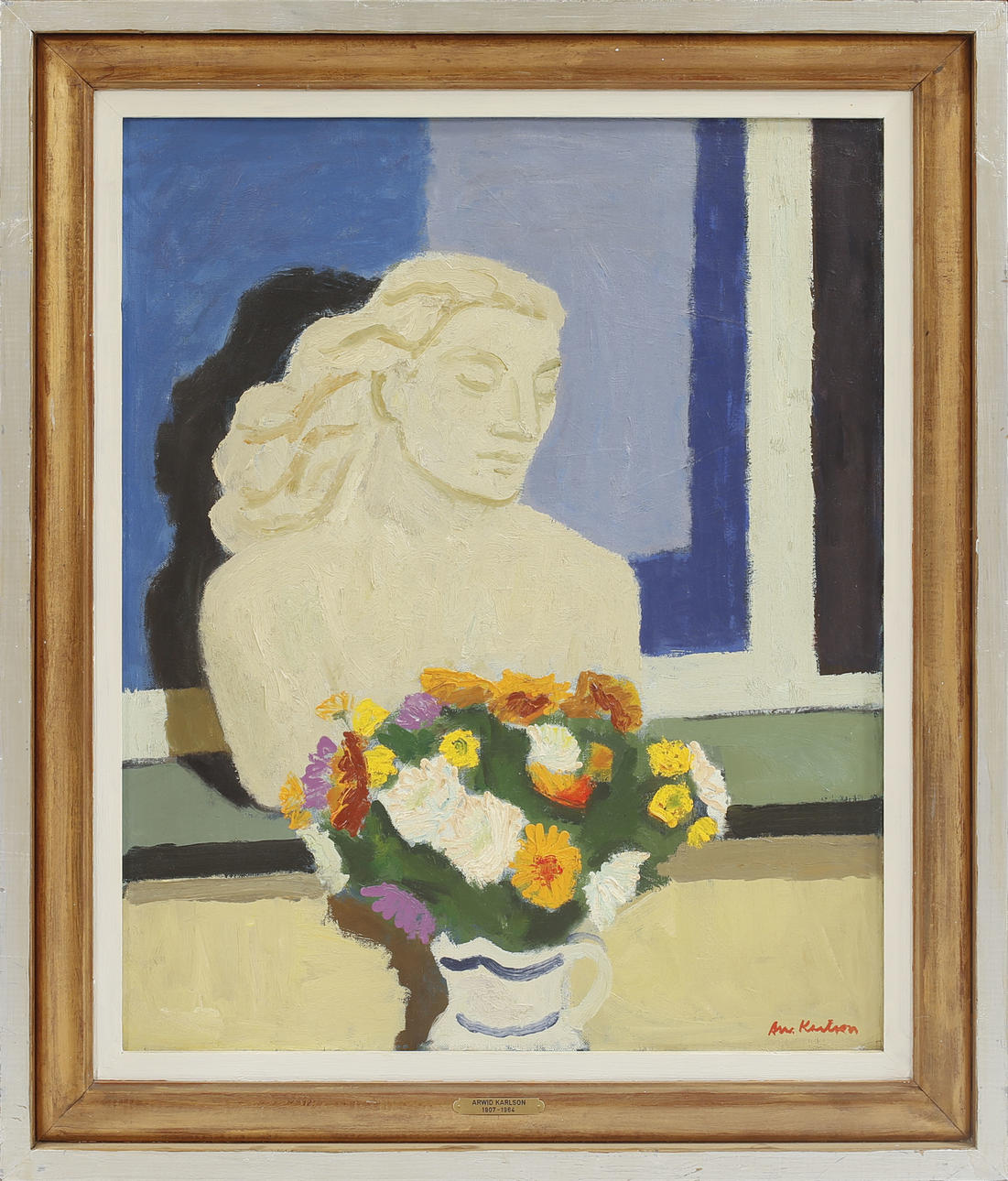 ARWID KARLSON. Stilleben, olja på duk, signerad. Konst - Måleri - Auctionet