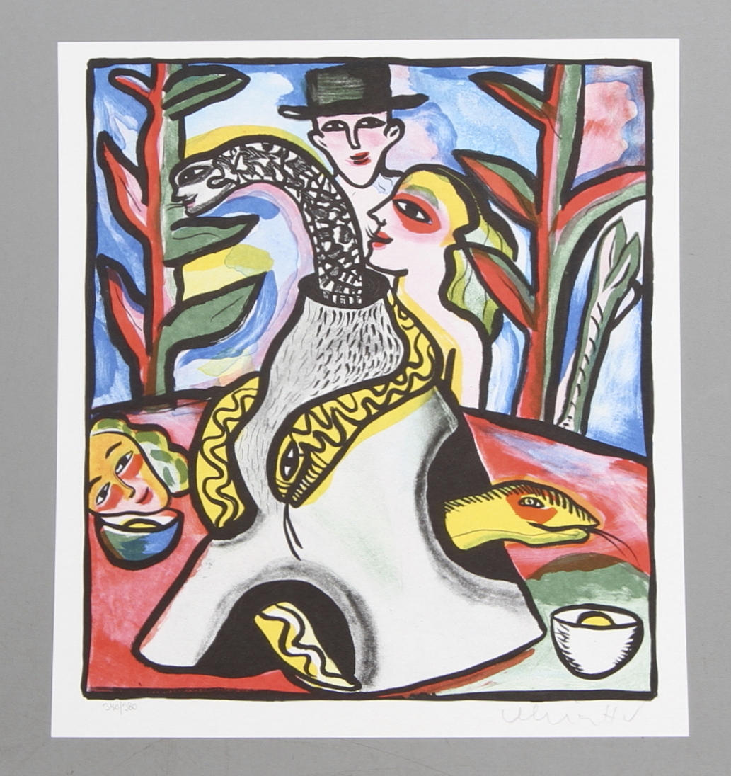 ULRICA HYDMAN-VALLIEN. Färglitografi, signerad och numrerad 340/380.