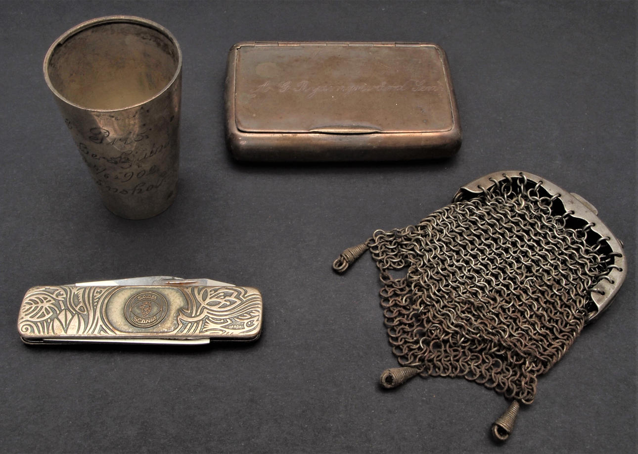 SILVER AND METAL OBJECTS.
