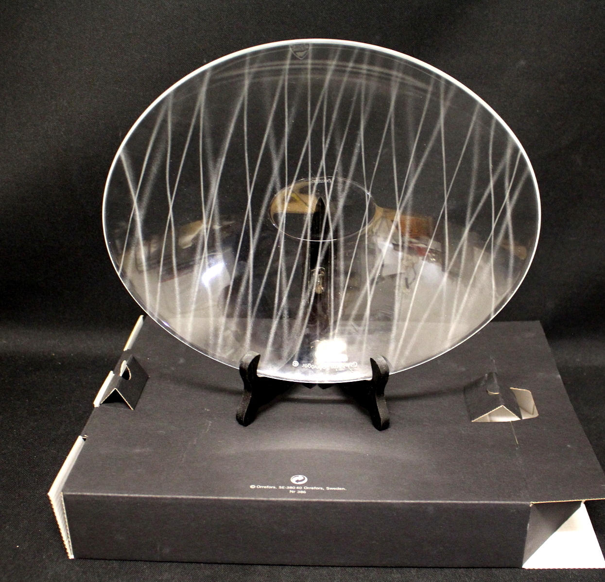 INGEGERD RÅMAN. FAT, glas, "POND" Orrefors.