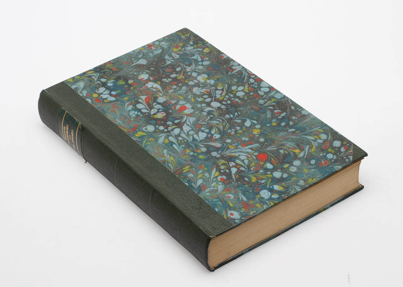 EMANUEL SWEDENBORG, bokband, "Om järnet", Wahlström & Widstrand, Stockholm 1923.