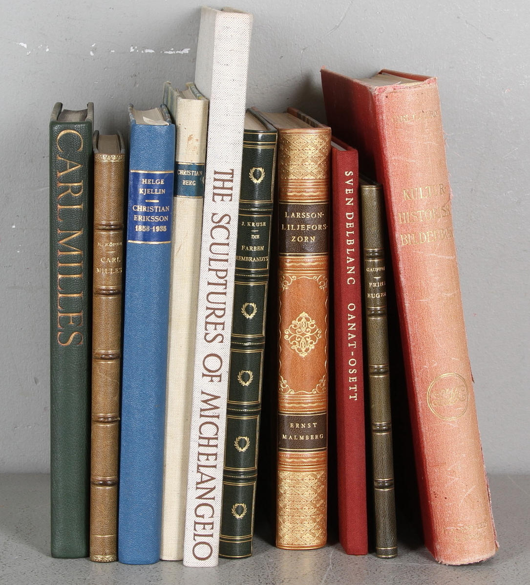 KONSTLITTERATUR, 10 delar, mestadels Svensk konst.