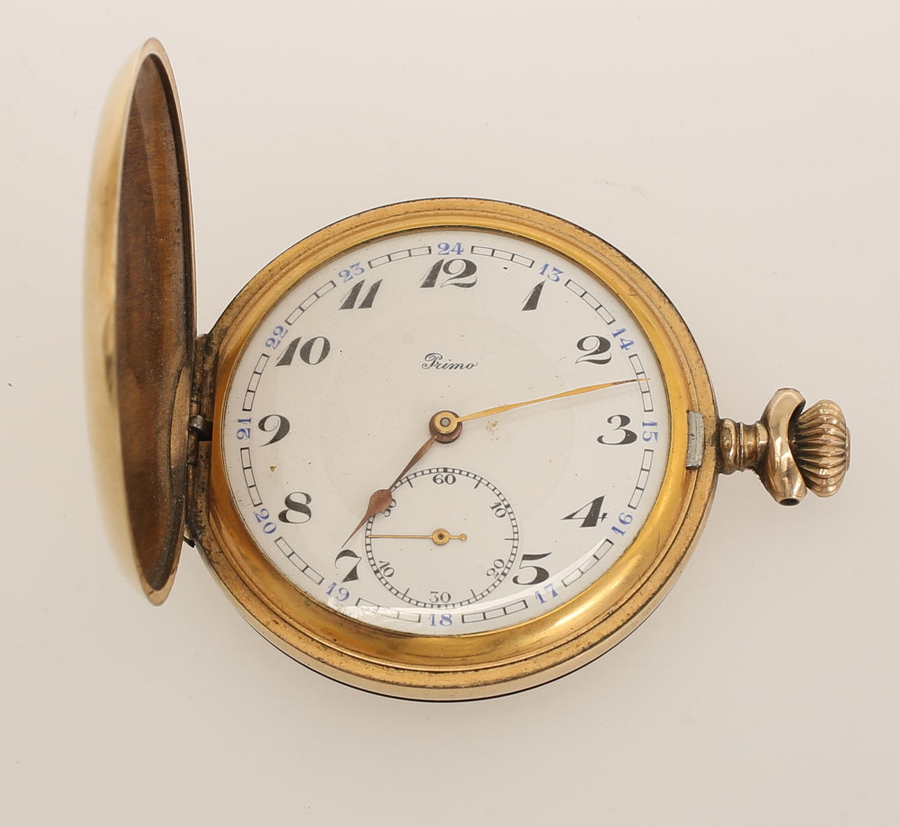 POCKET WATCH, brass, marked "Primo".