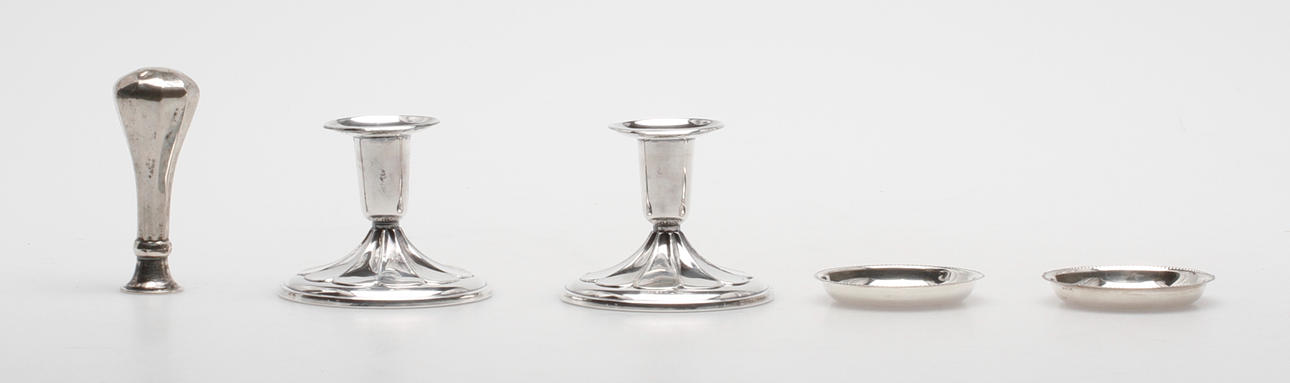 SILVERFÖREMÅL, 5 delar, 1900-tal.