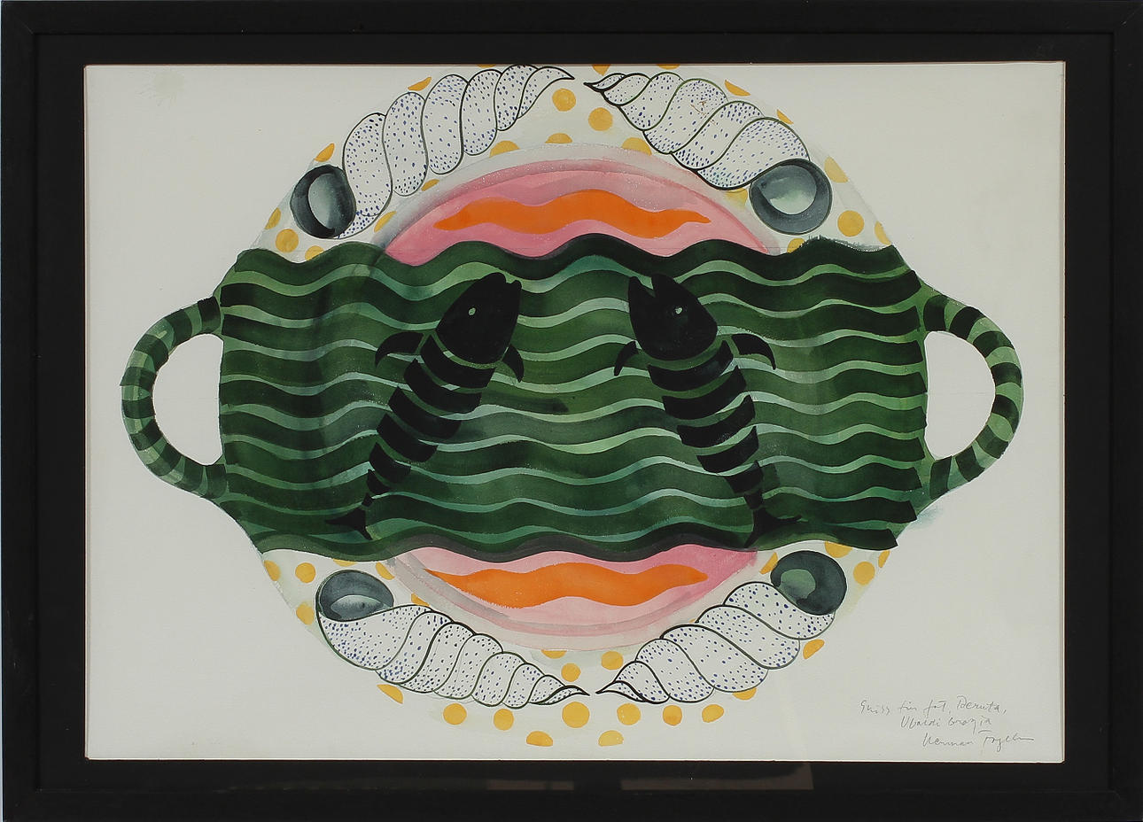 HERMAN FOGELIN. Akvarell, signerad.