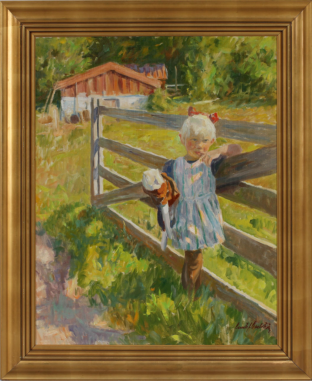 GUSTAF CARLSTRÖM. Olja på pannå, signerad.