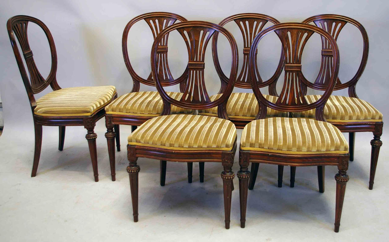 STOLAR, 6 stycken, mahogny, gustaviansk stil.