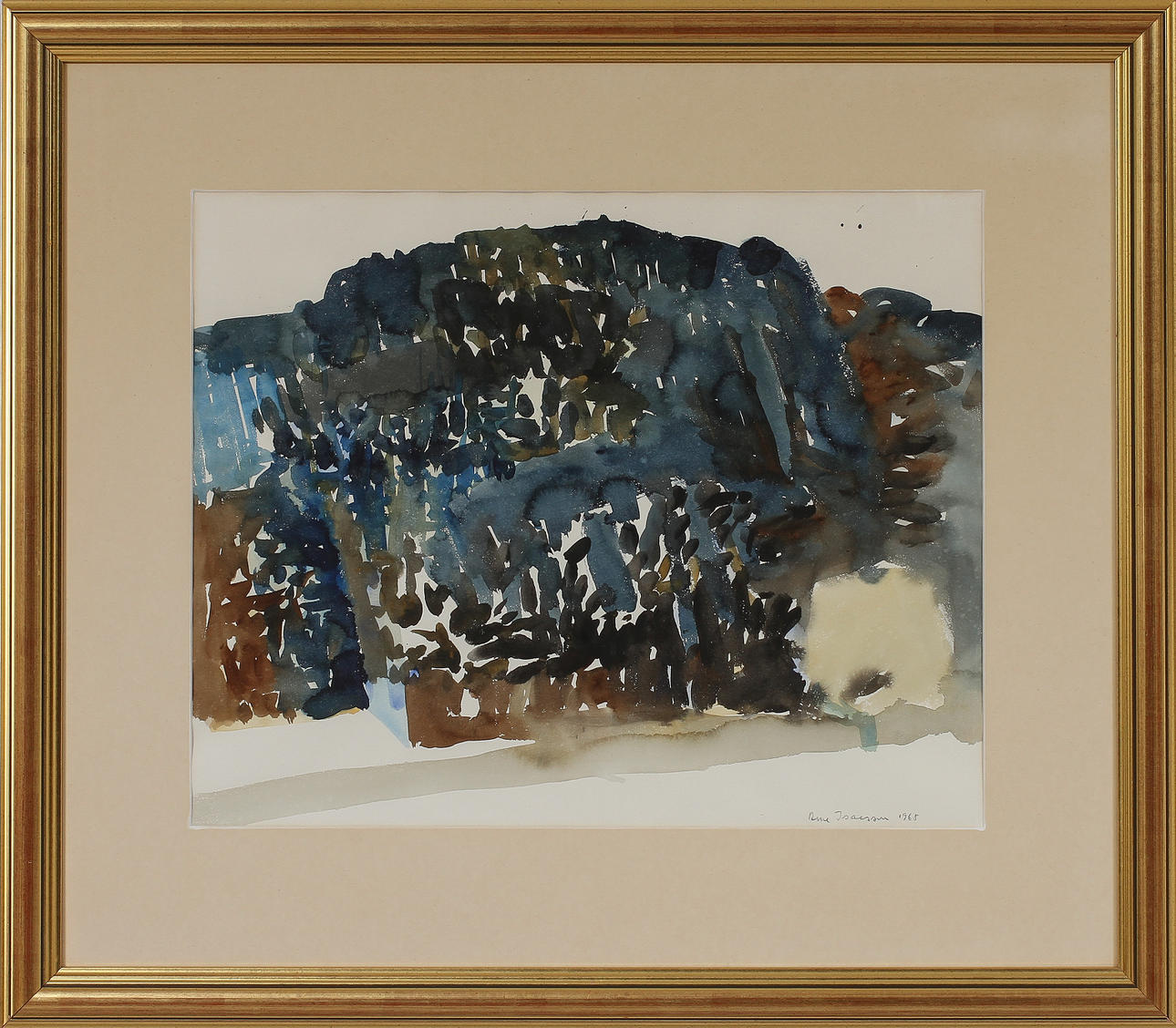 ARNE ISACSSON. Akvarell, signerad 1965.